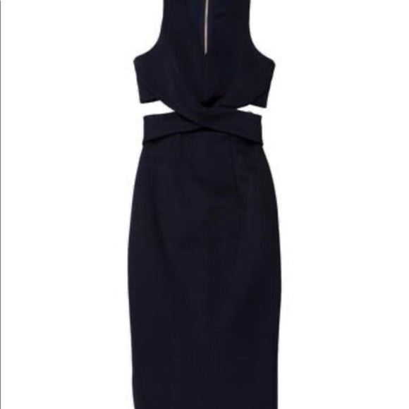 Nicholas Blue Wrap Cut Out Dress (D2) - Picture 3 of 8
